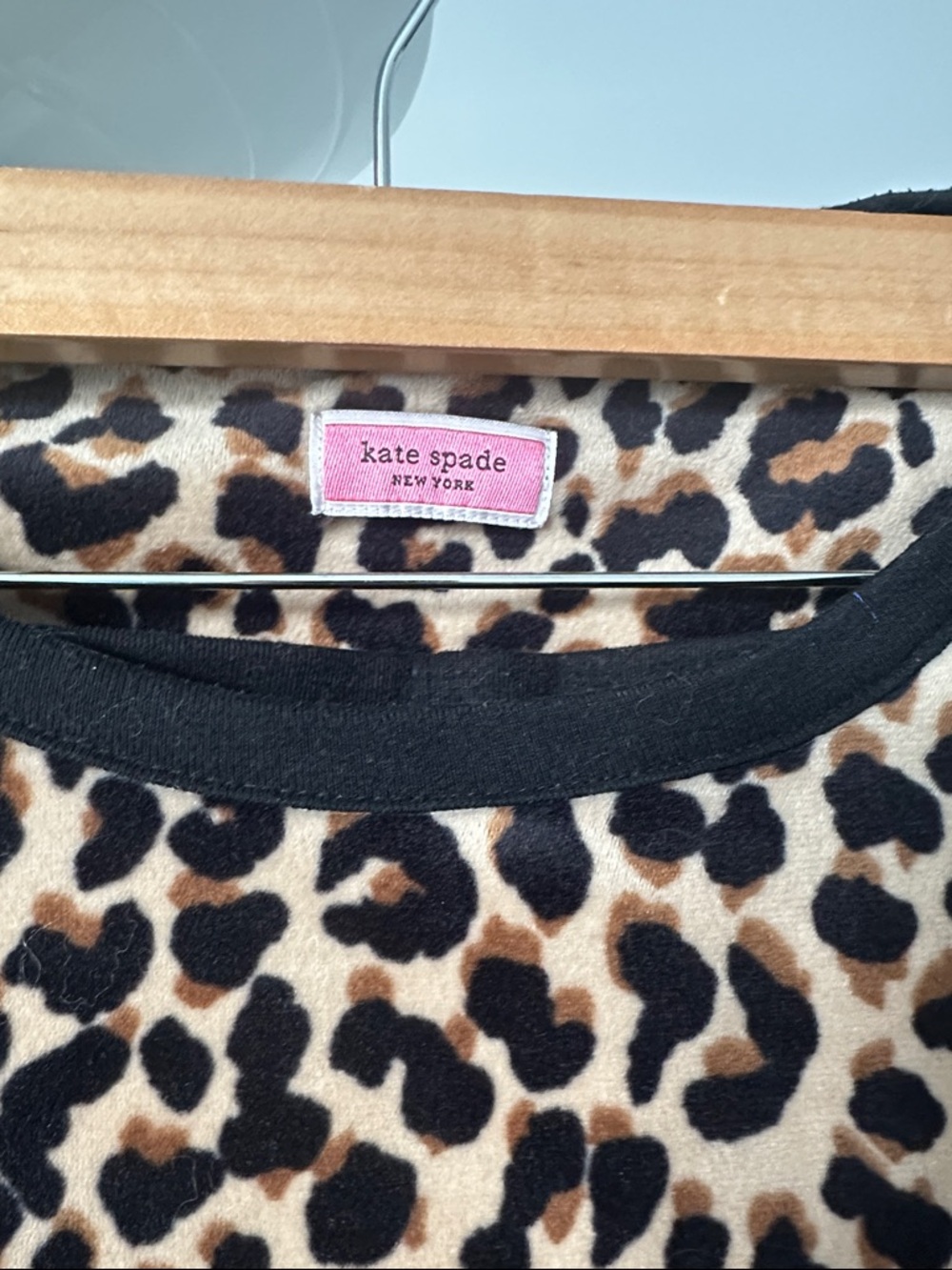 Kate Spade Leopard Print Pajama Set - Black & Tan - Picture 2 of 2